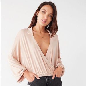 Urban Outfitters Dig It Surplice Cropped Top